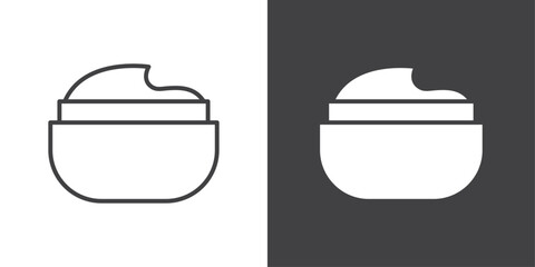 Cream jar icon symbol illustration logo