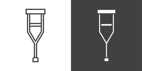 crutches icon symbol illustration logo
