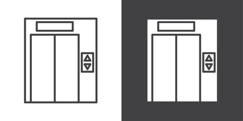 elevator icon symbol illustration logo