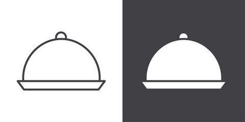 Food Tray and Cover icon symbol illustration logo