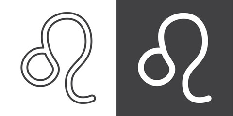 leo zodiac sign icon symbol illustration logo