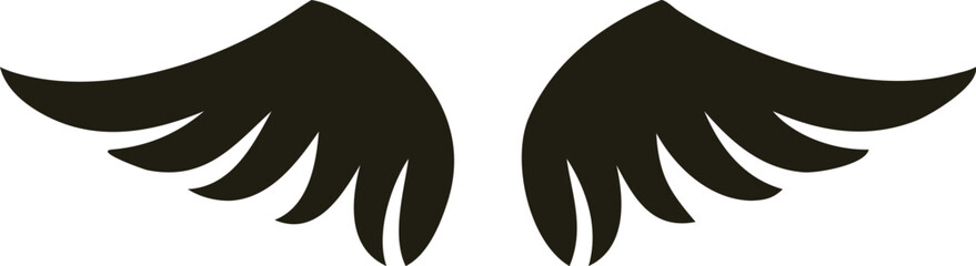 Wings of Cupid. Light background with selective focus and copy space