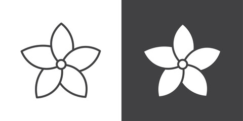 plumeria icon symbol illustration logo