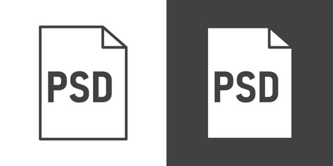 PSD File Format Icon symbol illustration logo