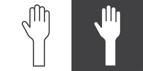 Fototapeta premium raise hand icon symbol illustration logo