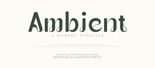 Ambient logo luxury alphabet font Typography luxury classic beauty serif fashion fonts decorative wedding vintage retro logos. vector illustration