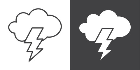 thunder icon symbol illustration logo