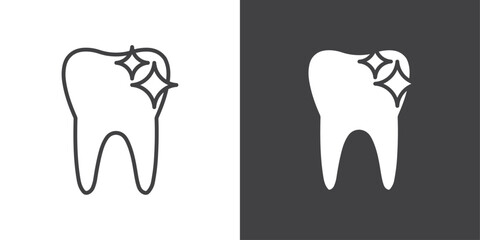 tooth cleaning icon symbol illustration logo