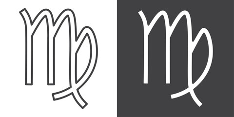 Virgo zodiac sign icon symbol illustration logo