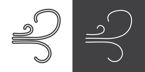wind blowing icon symbol illustration logo