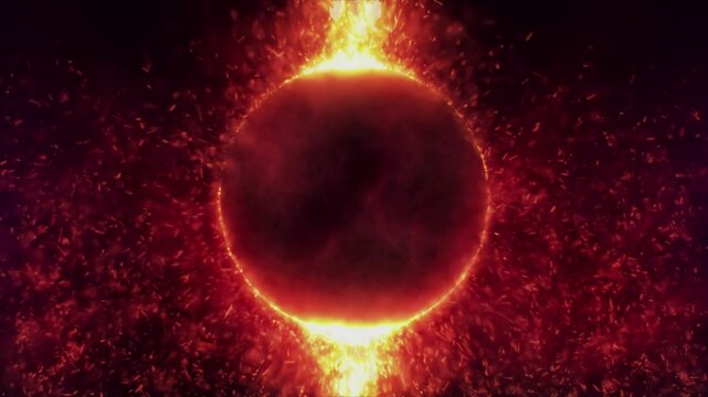 Fire Sparks Ring Circle Background