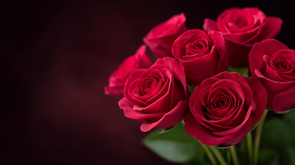 Obraz premium Vibrant Red Rose Bouquet Ideal for Romantic Settings