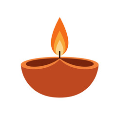  Diya oli lamp for festival celebration isolated on transparent background, png image 