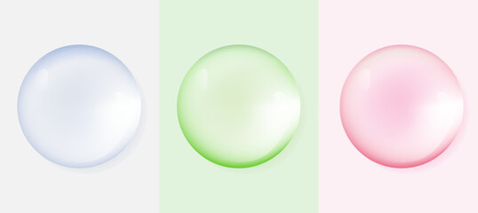 Colorful Bubbles Icons Set. EPS 10
