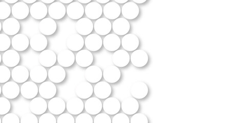 White tiles wall. round marble textures, ball tiles. Top view pavement circle block white texture with seamless patterns floor background. Air Bubble wrap texture background. Textured Background.
