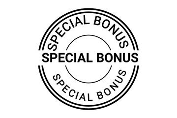 Black and White “Special Bonus” Banner Label – Promotional Tag Graphic Design