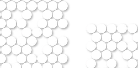 White tiles wall. round marble textures, ball tiles. Top view pavement circle block white texture with seamless patterns floor background. Air Bubble wrap texture background. Textured Background.