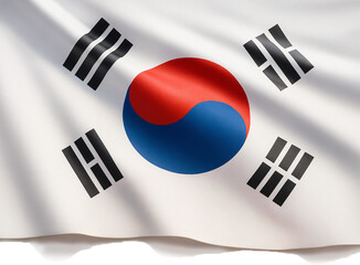 Waving Flag of South Korea