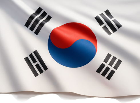 Waving Flag of South Korea