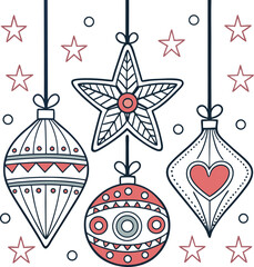 Charming Christmas Ornaments Festive Hanging Decorations for Holiday Cheer