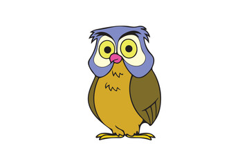 Obraz premium Owl vector icon silhouette illustration on white background.