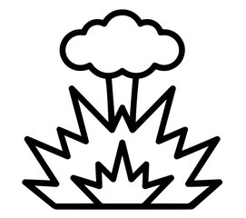 Nuclear Explosion Impact Site with Mushroom Cloud and Blast Waves, Atomic Bomb Detonation Scene, Nuclear Warfare, Catastrophic Destruction, Global Threat, Military Conflict, Radiation Hazard