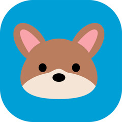 Pointy eared fennec fox cartoon