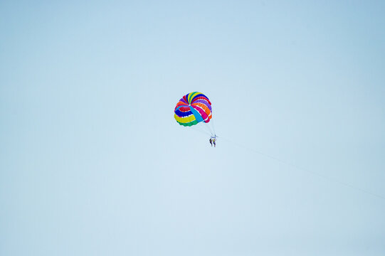 parasailing in the sea in Bulgaria