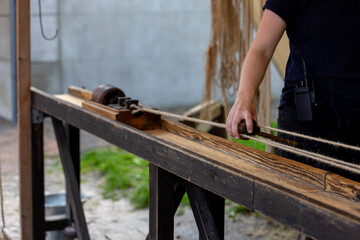 Historic Rope-Making Technique Using a Wooden Ropewalk Tool