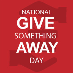 Red Minimal Poster for National Give Something Away Day