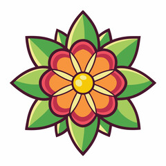 vector illustration of colorful flower