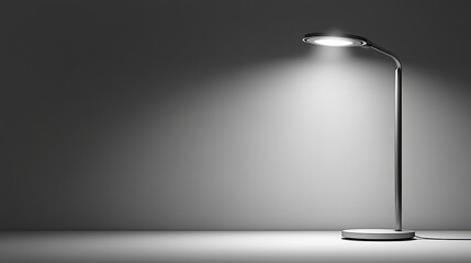 Interior elements clipart on white background Concept a modern desk lamp with a focused beam, functional lighting, sleek design