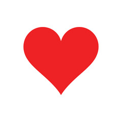 red heart icon – minimal and bold symbol representing love, romance, and affection, ideal for valentine's day or romantic visuals
