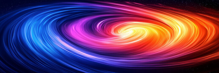 A whirlpool of bright plasma waves, glowing in pinks, oranges, and blues.