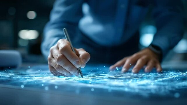 An architecture team collaborates intensely over a complex blueprint design.