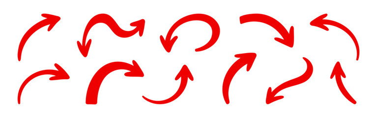 Arrow set. Collection of hand drawn arrows.