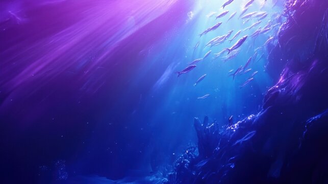 Underwater vibrant coral reef