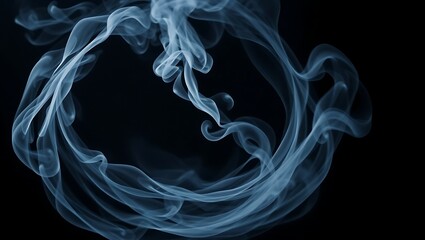 Fototapeta premium Abstract smoke background wallpaper design with flowing motion in dark theme art