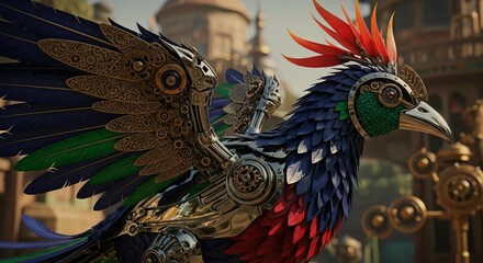 Obraz premium a steampunk bird