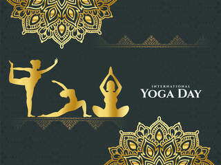 International Yoga day 21st june meditation background