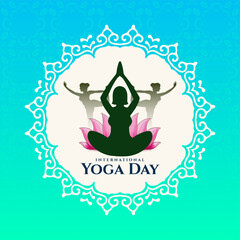 Beautiful International Yoga day 21st june background