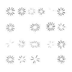 Obraz premium Hand drawn burst shapes collection for design