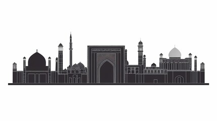 Obraz premium Architectural skyline of a historical city.