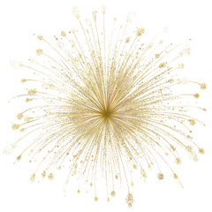 Obraz premium Golden glittering firework burst with sparkling luxury shine and festive celebration effect, perfect for party decoration and glamorous event design