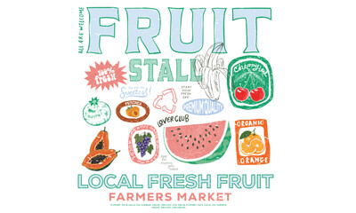 Fruit stall. Sweet watermelon t shirt artwork. Fresh watermelon fruit print. Eat more fruit. Watermelon fruit club print design. Tropical sweetness artwork.