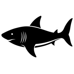Obraz premium Great white shark silhouette icon
