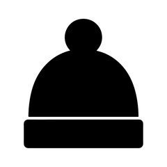 Winter Hat Silhouette Vector for Cold Weather Clothing, Accessories and Headwear Art.