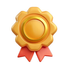 gold seal with ribbon