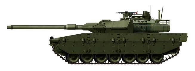 Ajax Mk3 (MBT concept based on the Ajax platform (MkIII variant), with a 120mm gun) © Tikros