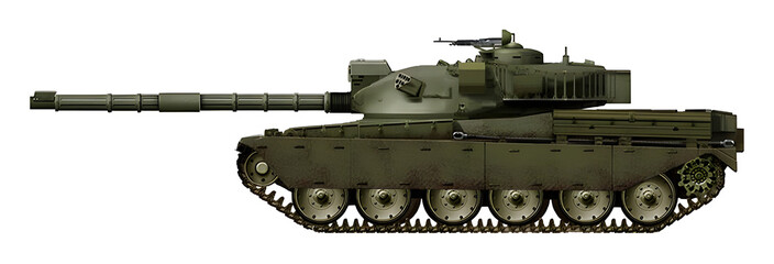 Chieftain 2 Mk1 (concept of a new MBT, based on the Chieftain tank, with a 120mm rifled gun) © Tikros